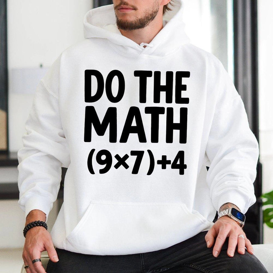 Do The Math Hoodie | Funny Equation Teacher Gift | Premium Cotton-Blend Sweatshirt | Math Nerd Clothing For Students