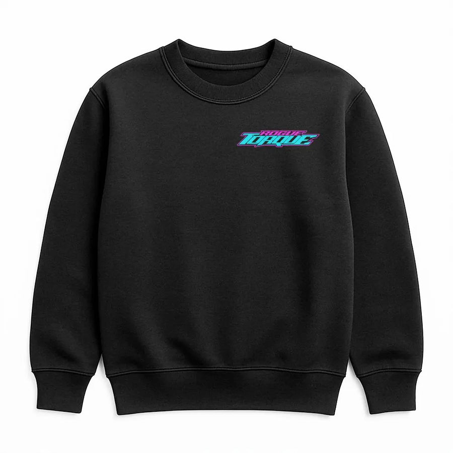 Retro Racing Sweatshirt | Rogue Torque 80s Neon Graphic | Premium Cotton Blend Pullover | Gift for Car Enthusiast