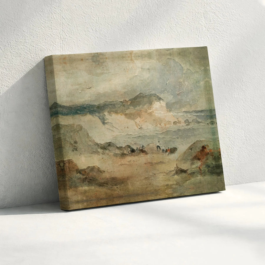 Vintage Seascape Wall Art | Moody Coastal Oil Painting Print | Gallery-Quality 1.25” Stretched Canvas | Premium Home Decor Gift
