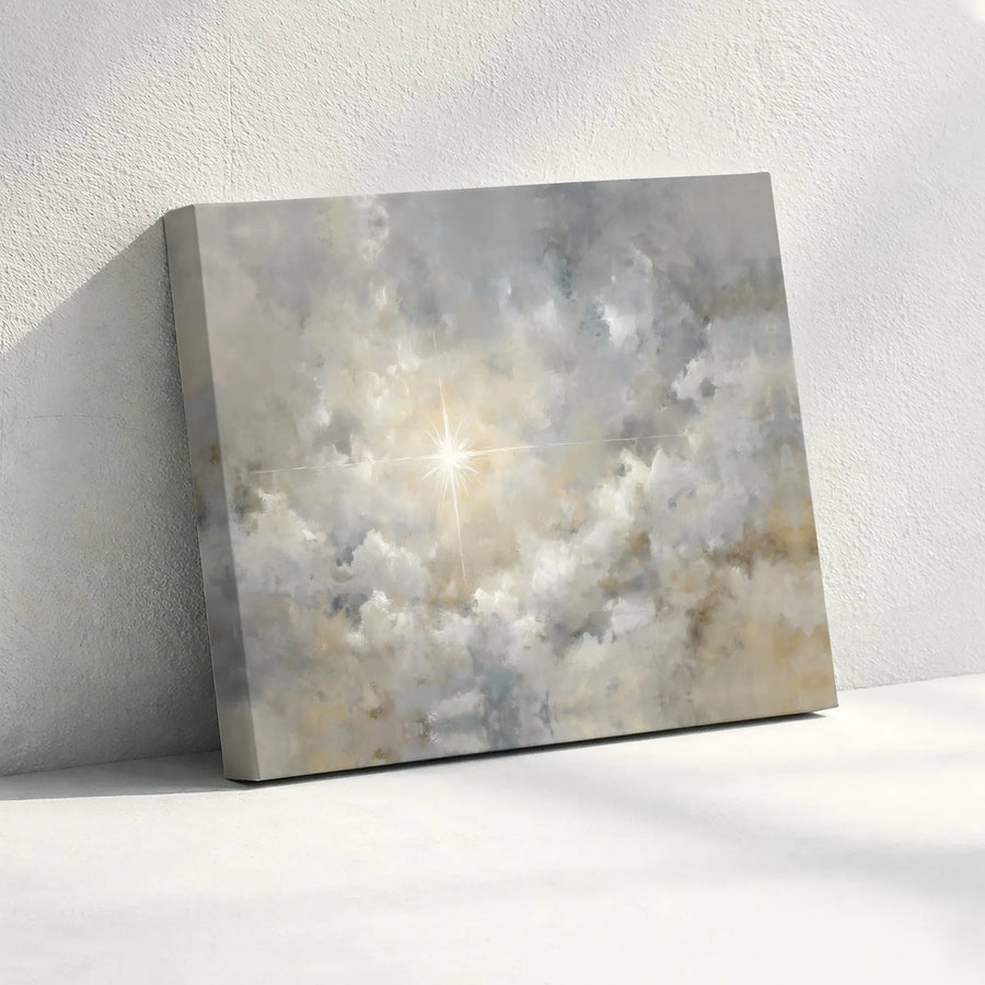 Bethlehem Star Canvas Print | Abstract Religious Wall Art | Premium Fade-Resistant Gallery Wrap | Christian Home Decor Gift