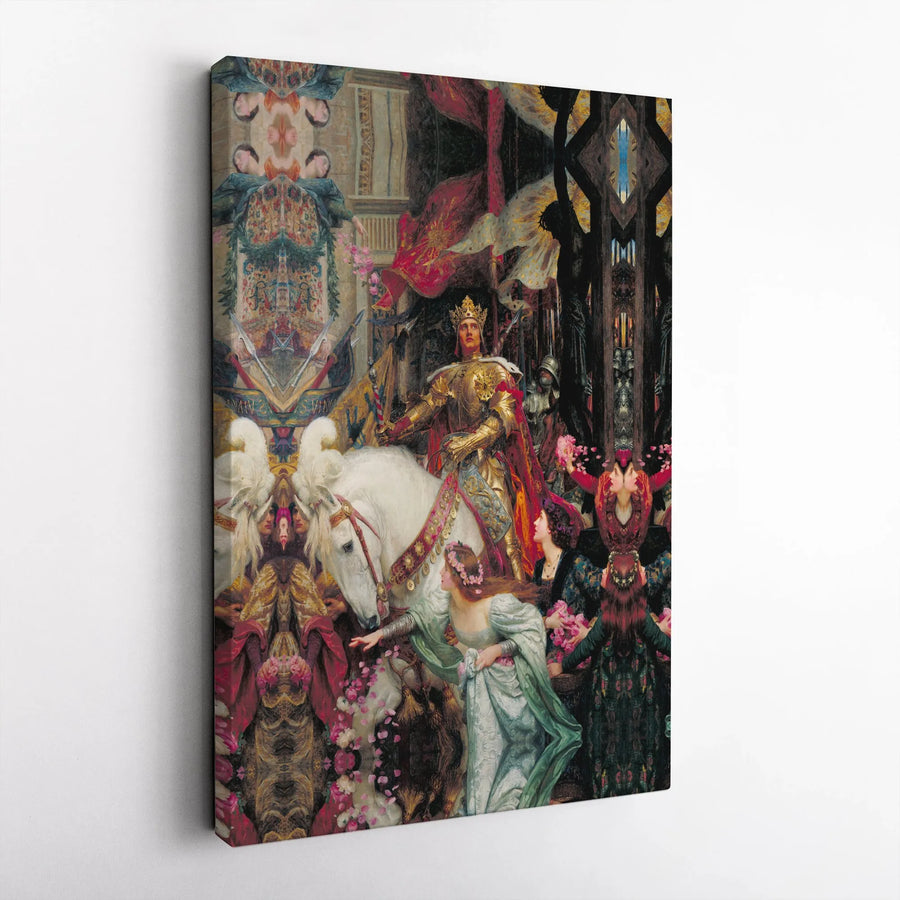 Medieval King Canvas Wall Art | Vintage Classical Art Reproduction | Thick Gallery Wrap Canvas | Collector's Home Decor Gift