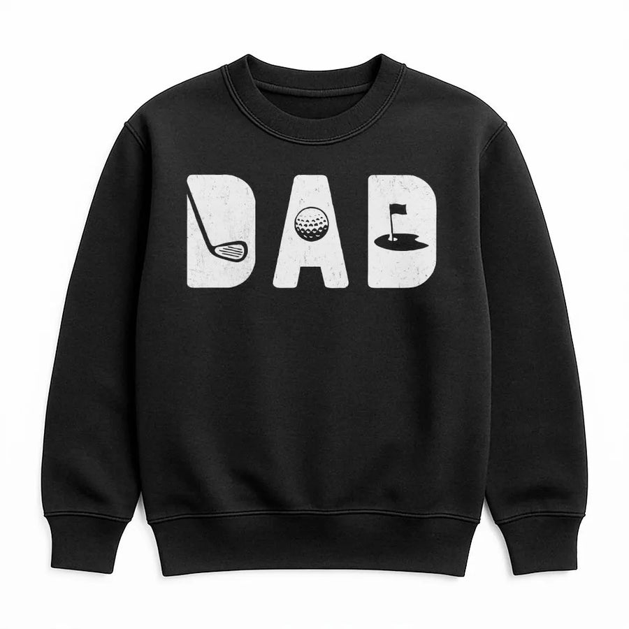 Funny Golf Dad Sweatshirt | Vintage Style DAD Graphic Tee | Premium Cotton Apparel | Father's Day Gift for Golfer