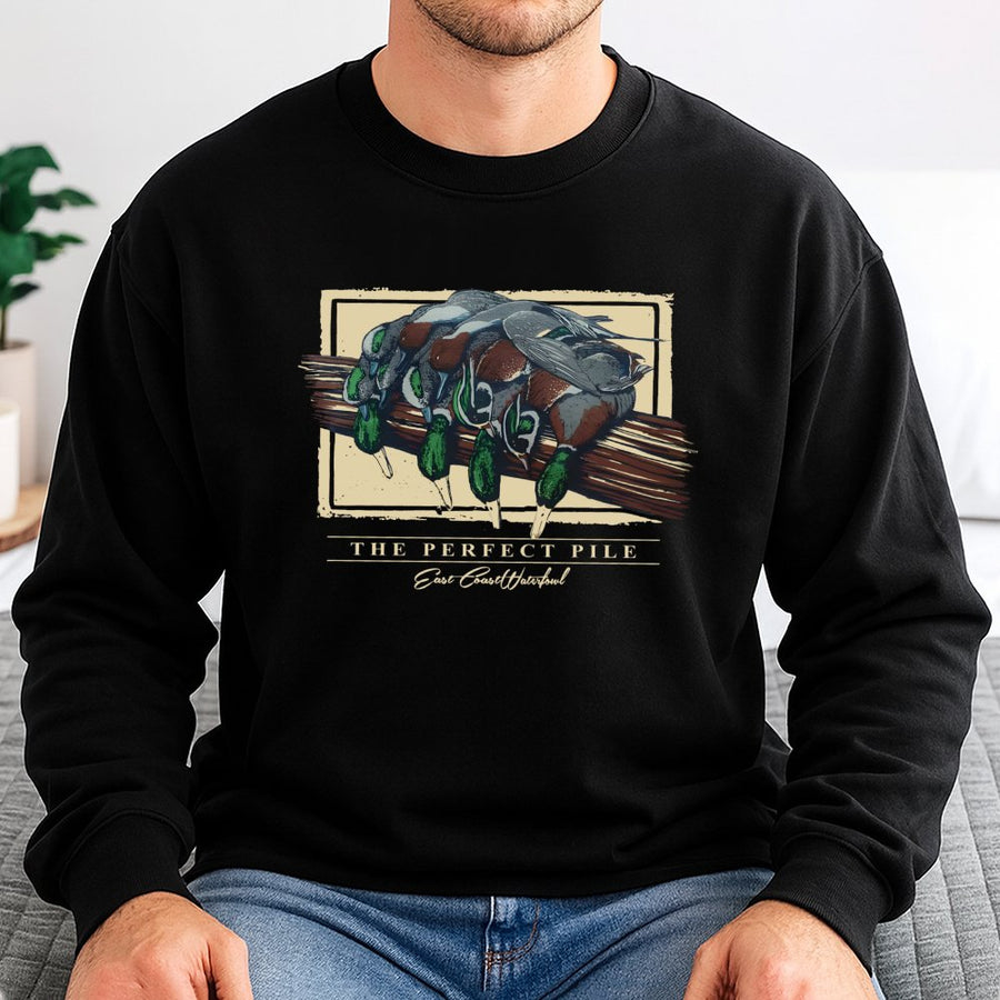 Mallard Duck Hunting Sweatshirt | The Perfect Pile Graphic Tee | Premium Cotton Blend Apparel | Gift for Hunter and Outdoor Enthusiast