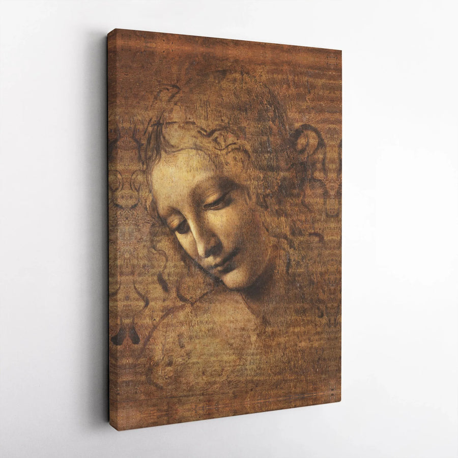 Leonardo da Vinci La Scapigliata Canvas Print | Head of a Woman Classic Fine Art | Premium Gallery Wrapped Wall Decor | Renaissance Gift for Home Office