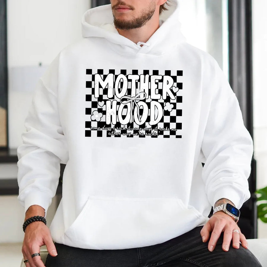 Trendy Mama Shirt | Retro Checkerboard Motherhood Graphic Tee | Premium Soft Cotton | Cool Mom Club Gift for Her
