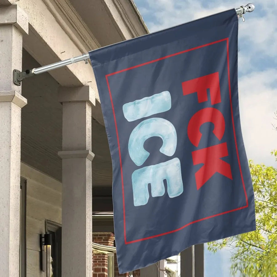 Anti ICE House Flag | Immigrant Rights Protest Banner | Double Sided Polyester | Social Justice Yard Decor Gift