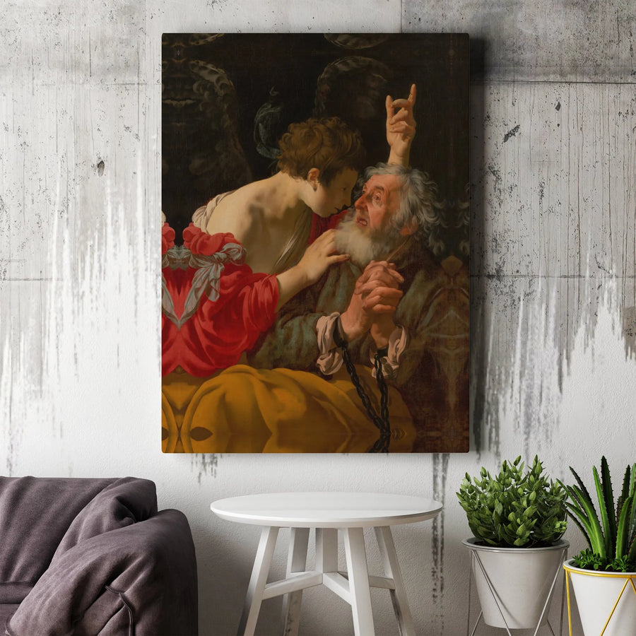 The Liberation Of Saint Peter Canvas Print | Renaissance Fine Art | 1.25-Inch Gallery Wrap | Classic Religious Wall Decor