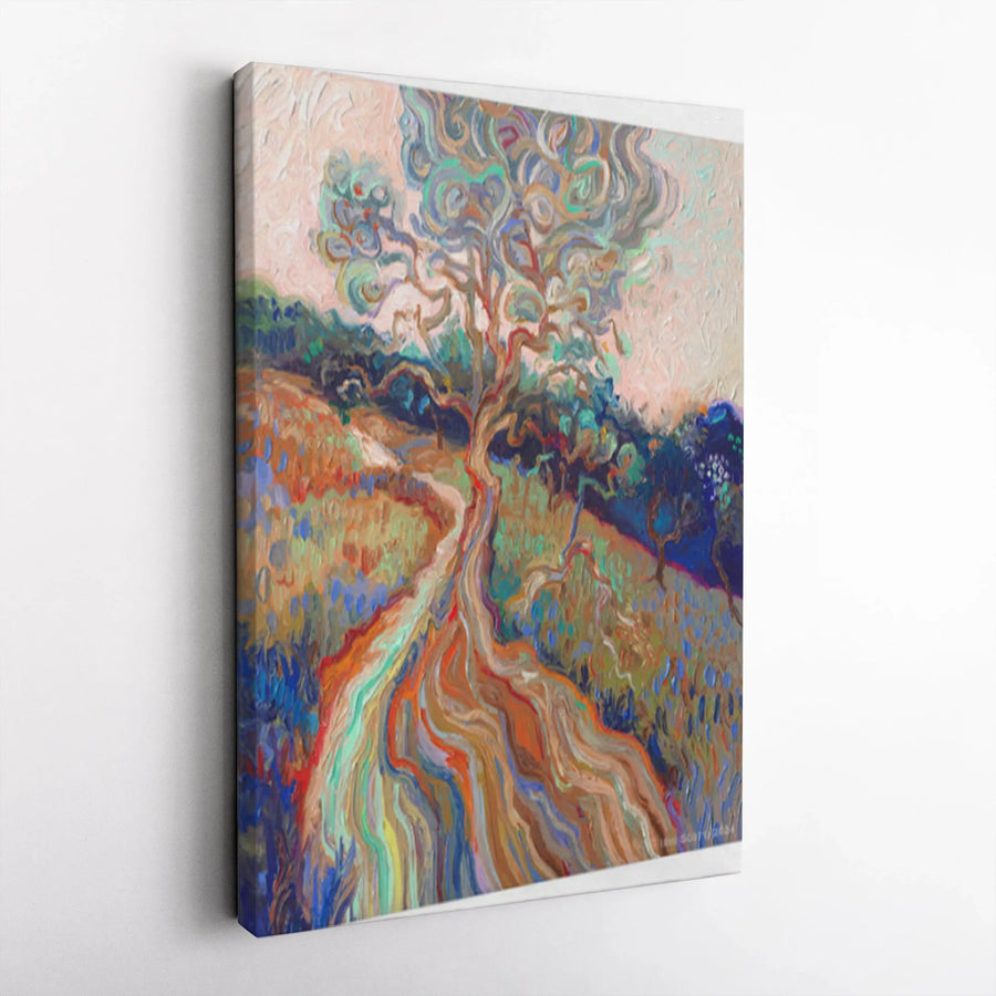 Tree of Life Canvas Wall Art | Colorful Impressionist Painting Print | Premium Gallery Wrapped Canvas | Modern Living Room Decor Gift