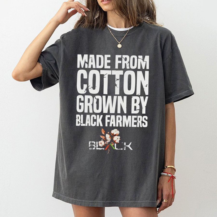 Black Farmers Cotton T-Shirt | Empowering Agricultural Awareness Design | Premium 100% Soft Cotton | Ethical Social Justice Gift for Men and Women