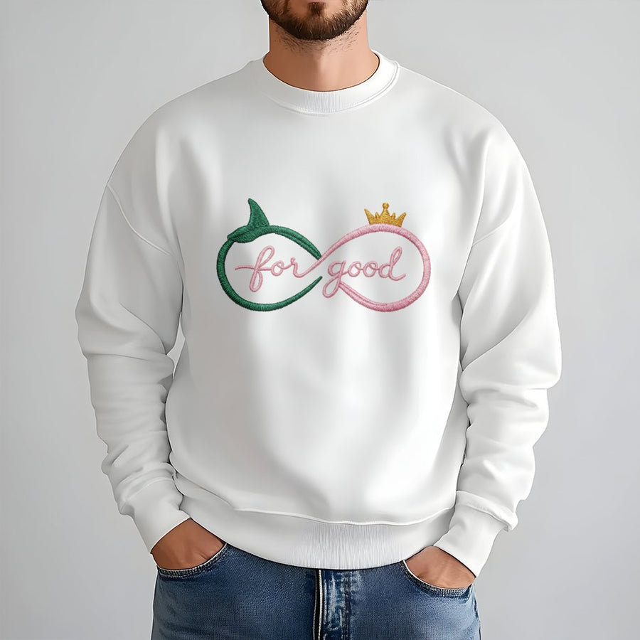 For Good Musical Sweatshirt | Broadway Theatre Infinity Design | Premium Cotton Blend | Gift for Musical Theatre Fans