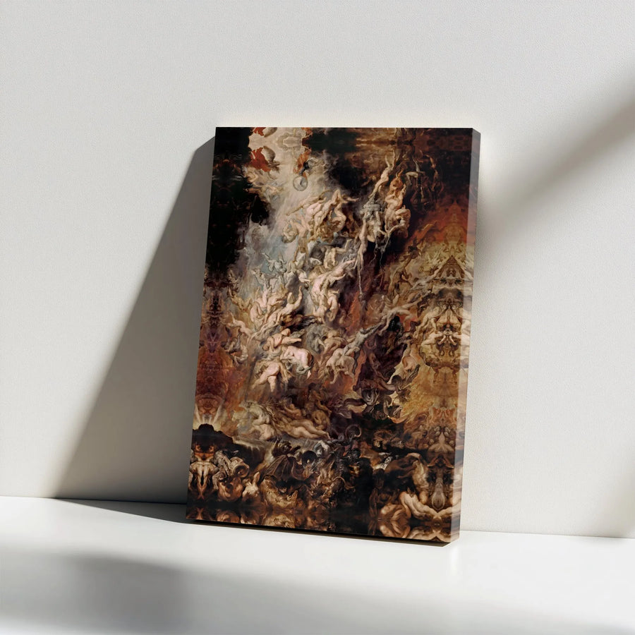 Rubens Fall of the Damned Canvas Print | Dark Academia Baroque Wall Art | Premium Gallery Wrapped Canvas | Collector's Fine Art Gift for History Lover