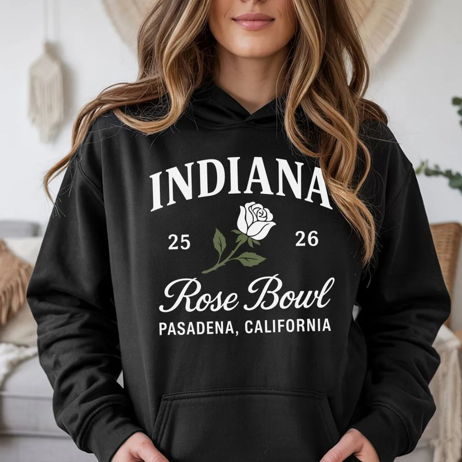 Rose Bowl Indiana 2025 2026, Vintage Rose Football Hoodie