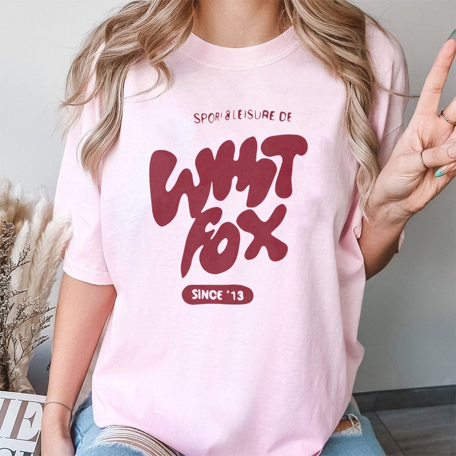 What The Fox T-Shirt | Retro Wavy Typography Graphic Tee | 100% Premium Cotton | Unisex Casual Streetwear Gift for Women and Men