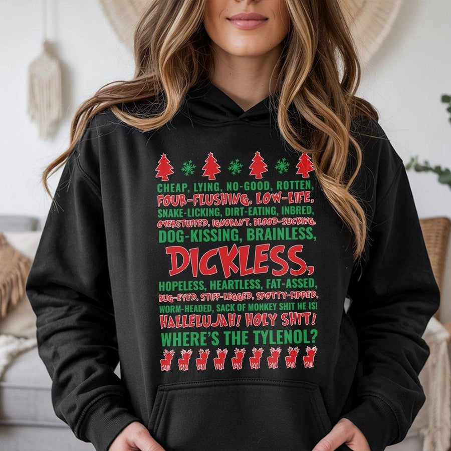 Funny Christmas Quote Hoodie | Iconic Holiday Movie Rant Design | Premium Cotton-Blend Sweatshirt | Adult Humorous Xmas Party Gift