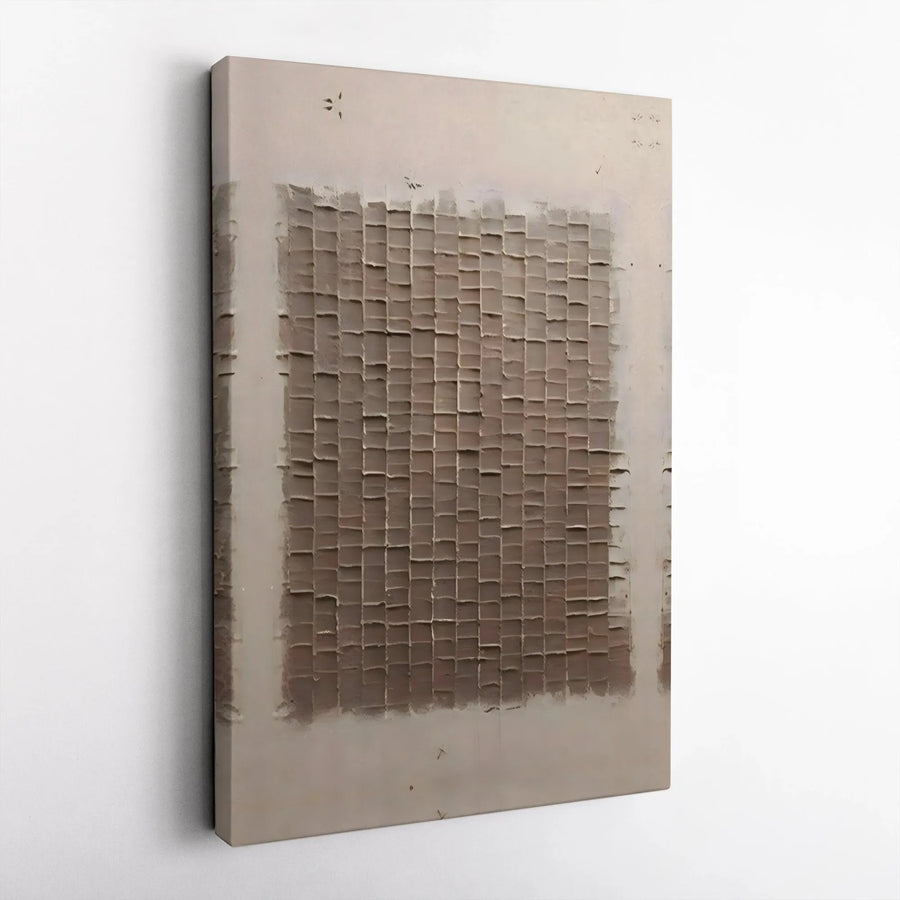 Minimalist 3D Texture Wall Art | Geometric Abstract Canvas Print | Premium Gallery Wrapped Canvas | Modern Wabi Sabi Home Decor Gift