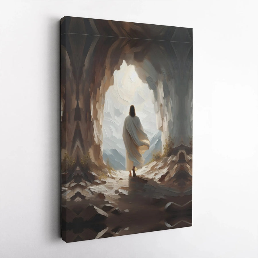 Jesus Resurrection Wall Art | Empty Tomb Canvas Print | Premium Gallery-Wrapped Decor | Christian Home Gift For Easter And Spiritual Inspiration