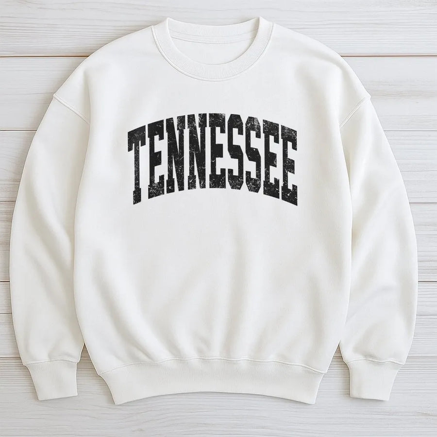 Tennessee Sweatshirt | Vintage Style Distressed Graphic | Soft Cotton Blend | Unisex Volunteer State Souvenir Gift