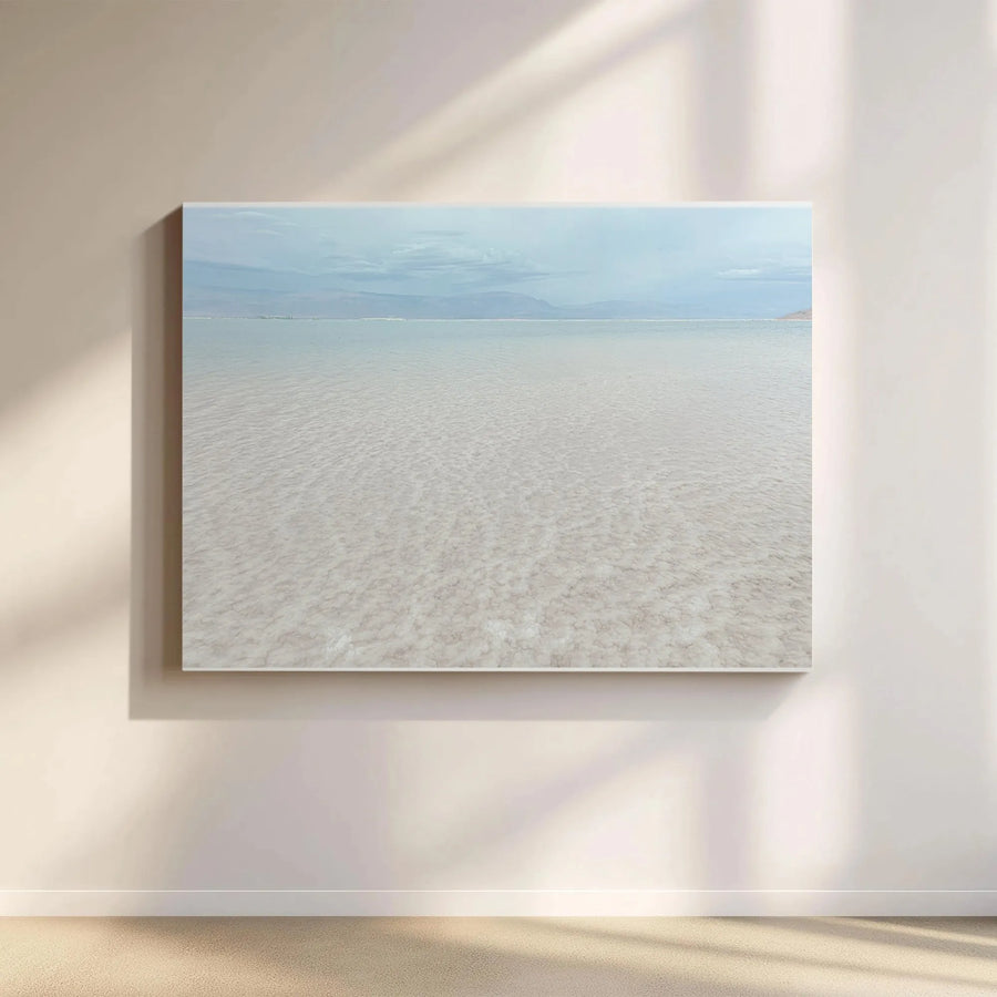 Dead Sea Canvas Wall Art | Minimalist Seascape Photography | Premium Gallery Wrapped Canvas | Modern Home Decor Gift