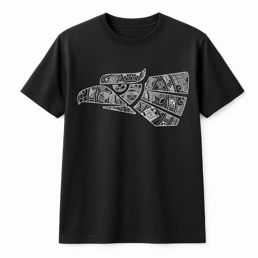 Aztec Eagle T-Shirt | Ancient Mexico Mayan Calendar Art | Premium Cotton Graphic Tee | Cultural Heritage Gift for Him Her
