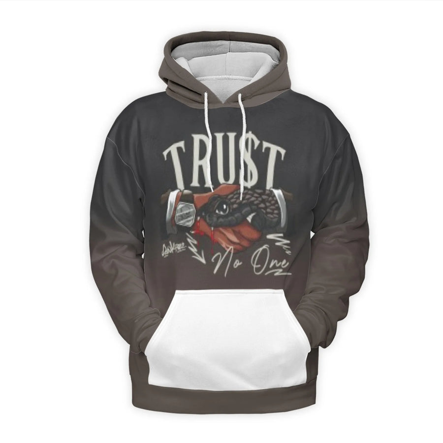 Trust No One Graphic Hoodie | Snake Handshake Urban Design | Premium Brushed Fleece Pullover | Streetwear Aesthetic Gift for Men & Women