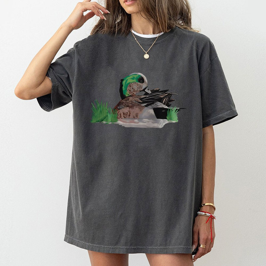Mallard Duck T-Shirt | Wildlife Marsh Bird Graphic | Premium 100% Cotton Tee | Gift for Waterfowl Hunters and Nature Enthusiasts