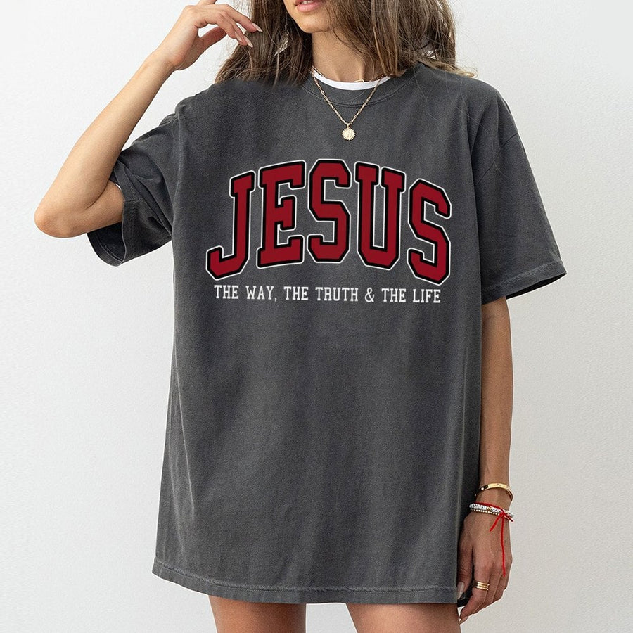 Jesus The Way The Truth And The Life T-Shirt | Christian Religious Scripture Graphic Tee | 100% Cotton Premium Quality | Faithful Gift For Believers