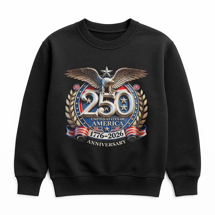 USA 250th Anniversary Sweatshirt | Patriotic Eagle 1776-2026 Graphic | Soft Cotton-Poly Blend | Collector's Gift for Patriots