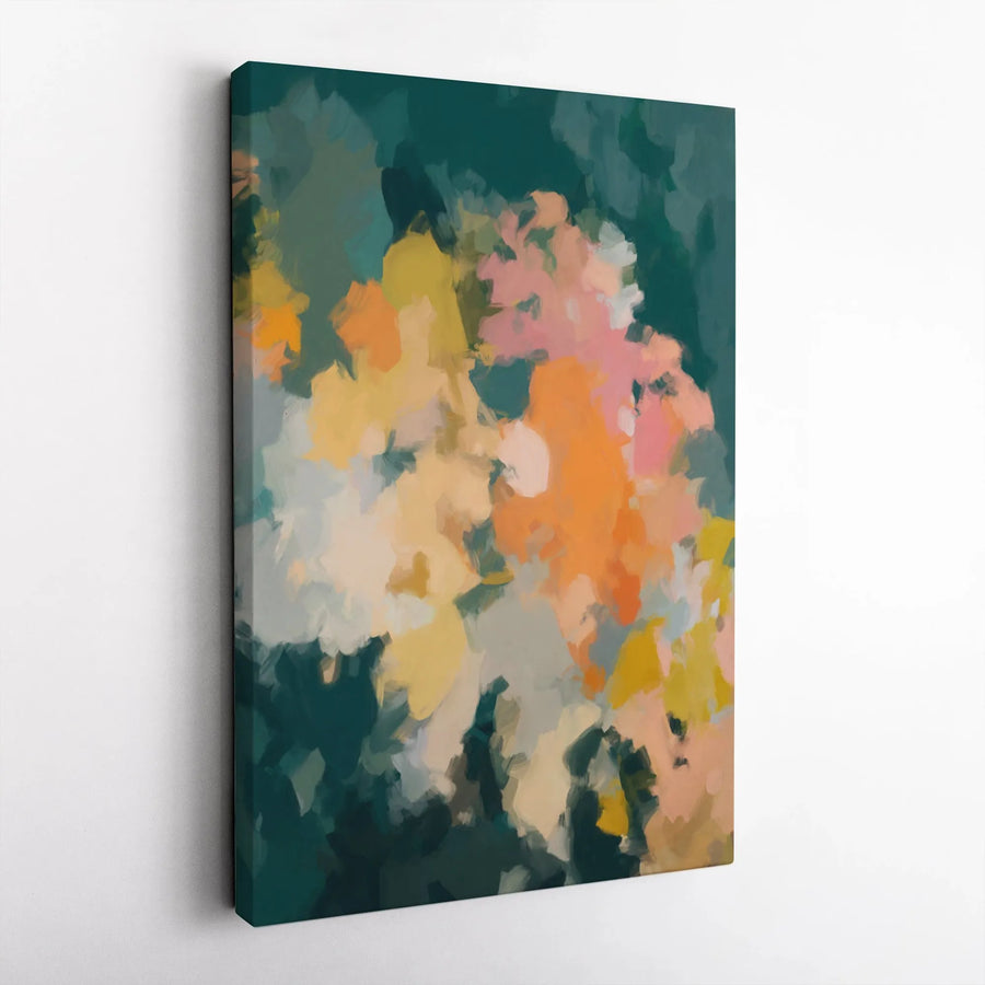 Abstract Vertical Canvas Wall Art | Colorful Brushstroke Painting Print | Premium 1.25" Thick Gallery Wrapped | Contemporary Home & Office Decor Gift