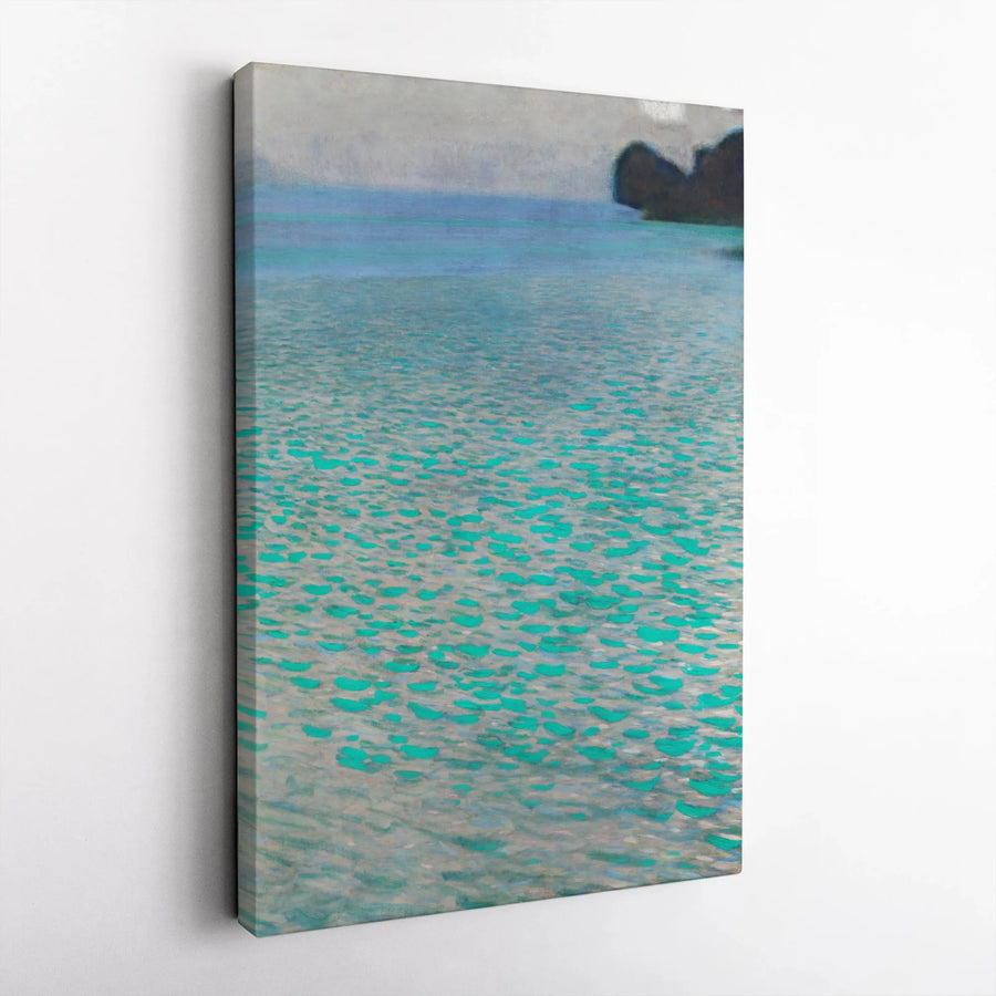 Impressionist Seascape Canvas | Calm Coastal Ocean Painting Wall Art | Premium Thick Gallery Wrap | Living Room & Office Decor Gift