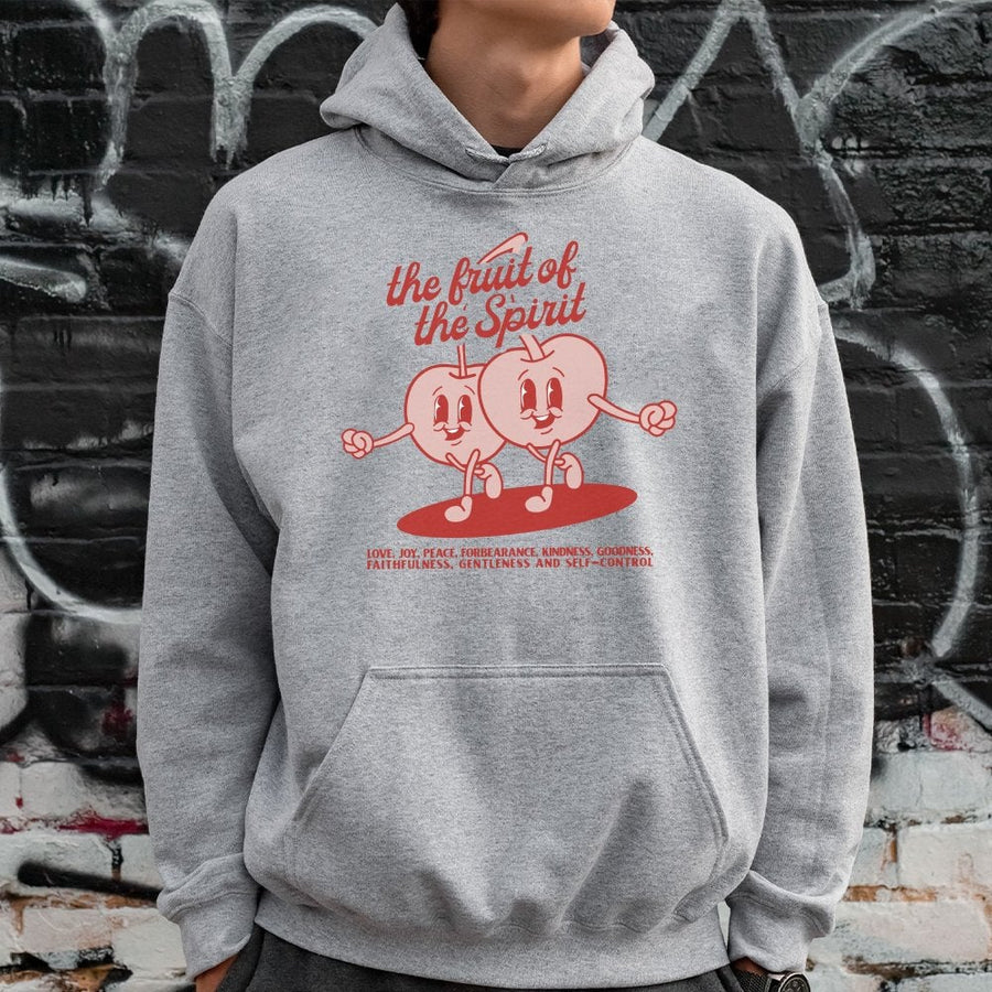 Fruit Of The Spirit Hoodie | Retro Christian Graphic Apparel | Cotton-Polyester Premium Blend | Aesthetic Bible Verse Gift For Women And Men