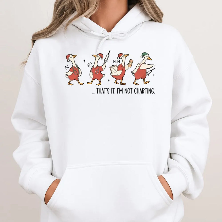 Nurse Duck Hoodie | Funny Healthcare Worker Graphic Tee | Premium Cotton Blend | Gift for Nurses and Nursing Students