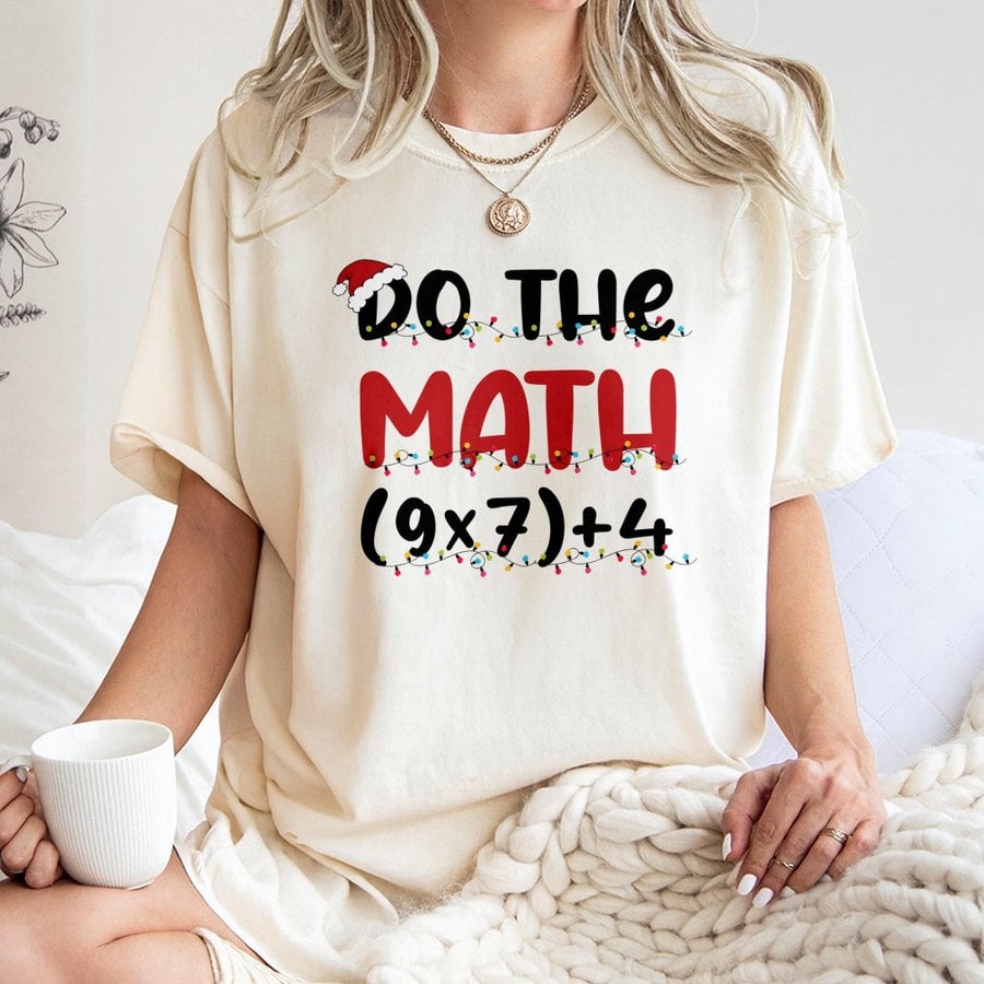 Do The Math Christmas Teacher T-Shirt | Funny Holiday Equation Graphic | Premium Cotton Unisex Tee | Gift for Math Teachers & Students