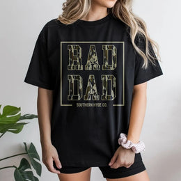 Rad Dad Camo T-Shirt | Distressed Army Print Graphic | Premium Soft Cotton | Perfect Father's Day 2026 Gift for Men and New Dads