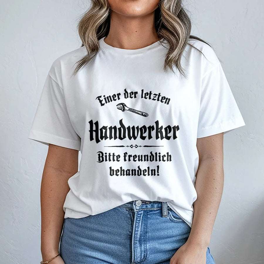Handwerker T-Shirt | Funny German Craftsman Saying Graphic | Premium Cotton Blend | Gift for German Dad, Handyman