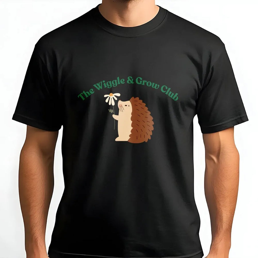 Hedgehog T-Shirt | Cute Floral Animal Graphic | Premium Soft Cotton | Nature Lover Gift for Women and Men