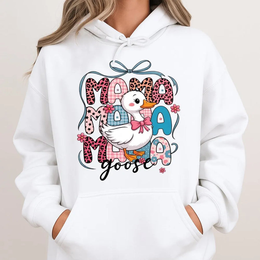 Mama Goose Shirt for Mom | Cute Animal Graphic Comfort Colors Tee | Soft Cotton Hoodie | Funny Mother's Day Gift for New Moms