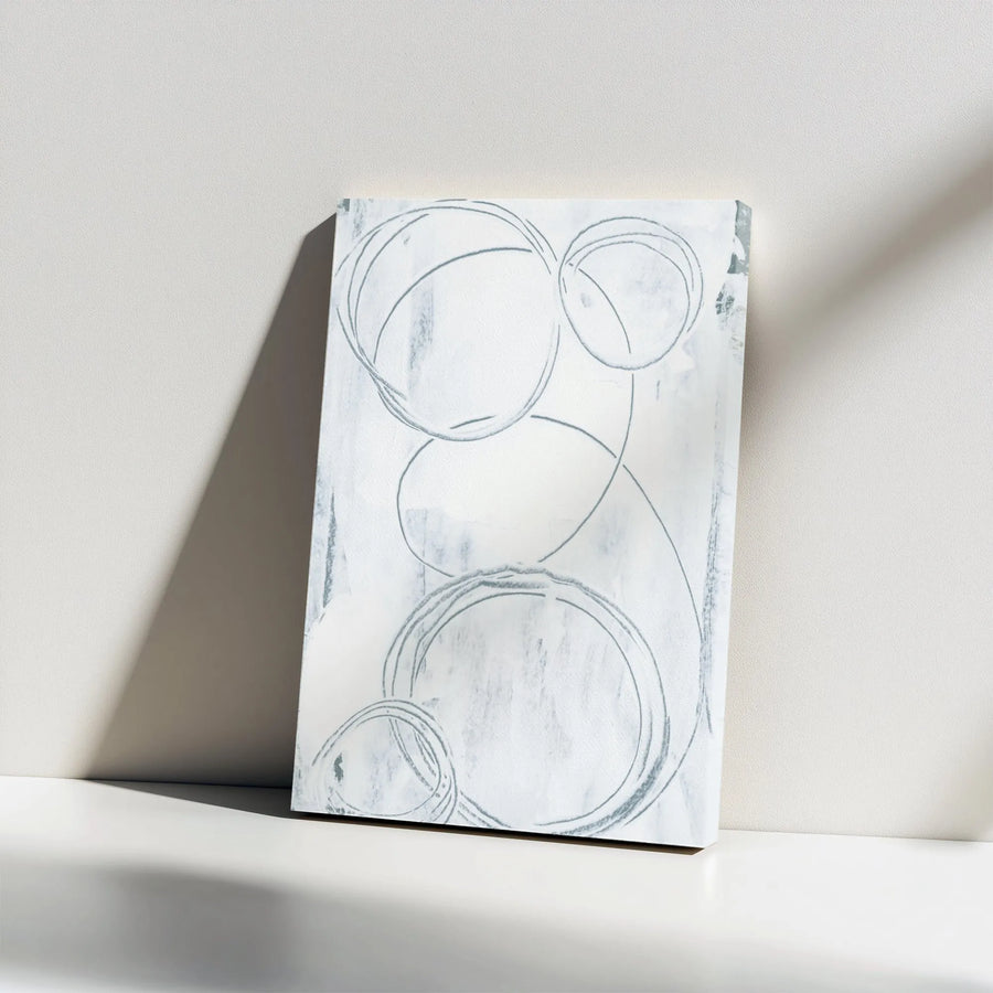 Abstract Circles Vertical Canvas | Innuendo No. 4 Modern Minimalist Fine Art | Premium 1.25 Inch Gallery Wrap | Contemporary Home Office Decor Wall Art Gift