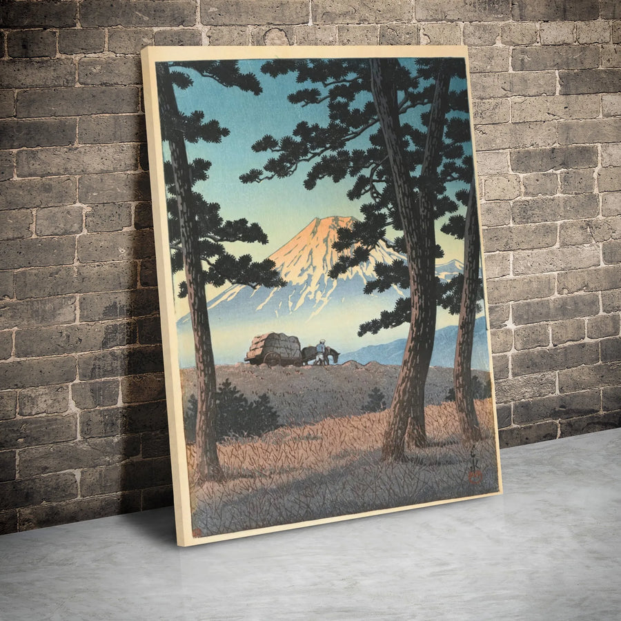 Japanese Woodblock Canvas Wall Art | Tsuchiya Koitsu Fuji Mountain Print | Premium Gallery Wrap Decor | Ready To Hang Gift For Art Lovers