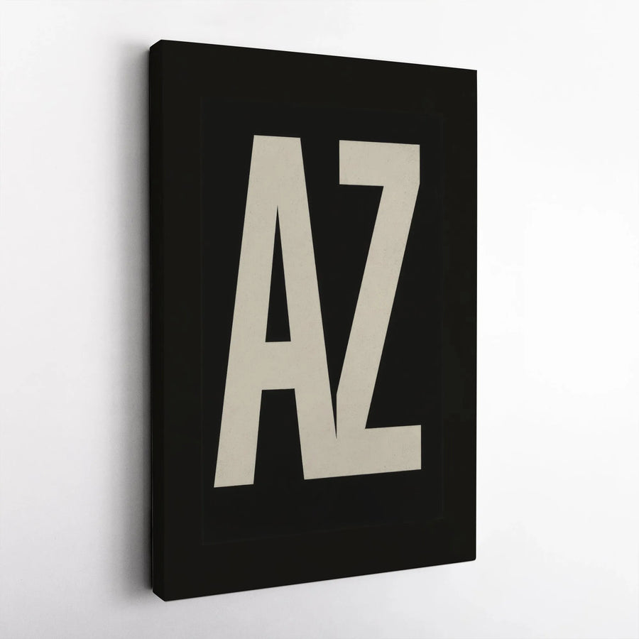 Arizona AZ Canvas Wall Art | Minimalist Typography Print | Premium 1.25" Thick Gallery Wrap | Modern Home Decor Gift for Arizonan