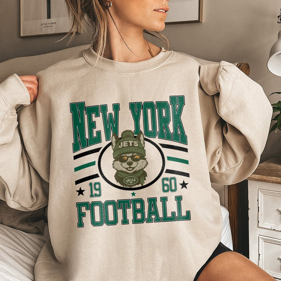 New York Football 1960 New York Jets Dog Mascot Sweatshirt