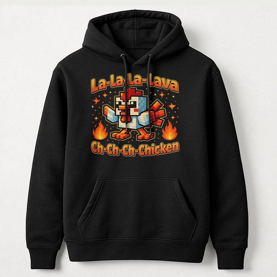 Lava Chicken Hoodie | Pixel Art Gaming Graphic | Premium Cotton Blend | Funny Gamer Gift For Men Women Kids