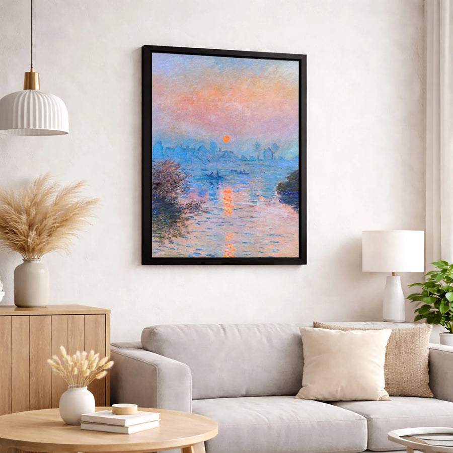 Claude Monet Impression Sunrise Canvas Wall Art | Famous Impressionist Painting Print | Premium 1.25 Inch Gallery Wrap | Museum Quality Home Decor