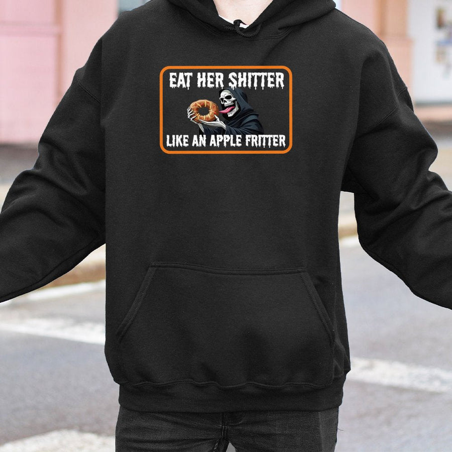 Funny Grim Reaper Hoodie | Offensive Slogan Graphic Sweatshirt | Cotton-Polyester Blend | Edgy Humor Gift for Adults