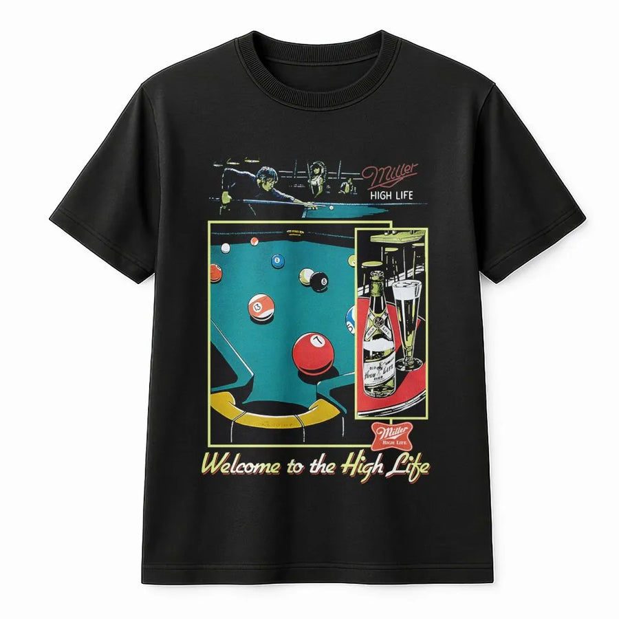 Miller High Life Sportsman Club Welcome T-Shirt, Unisex Streetwear T-Shirt