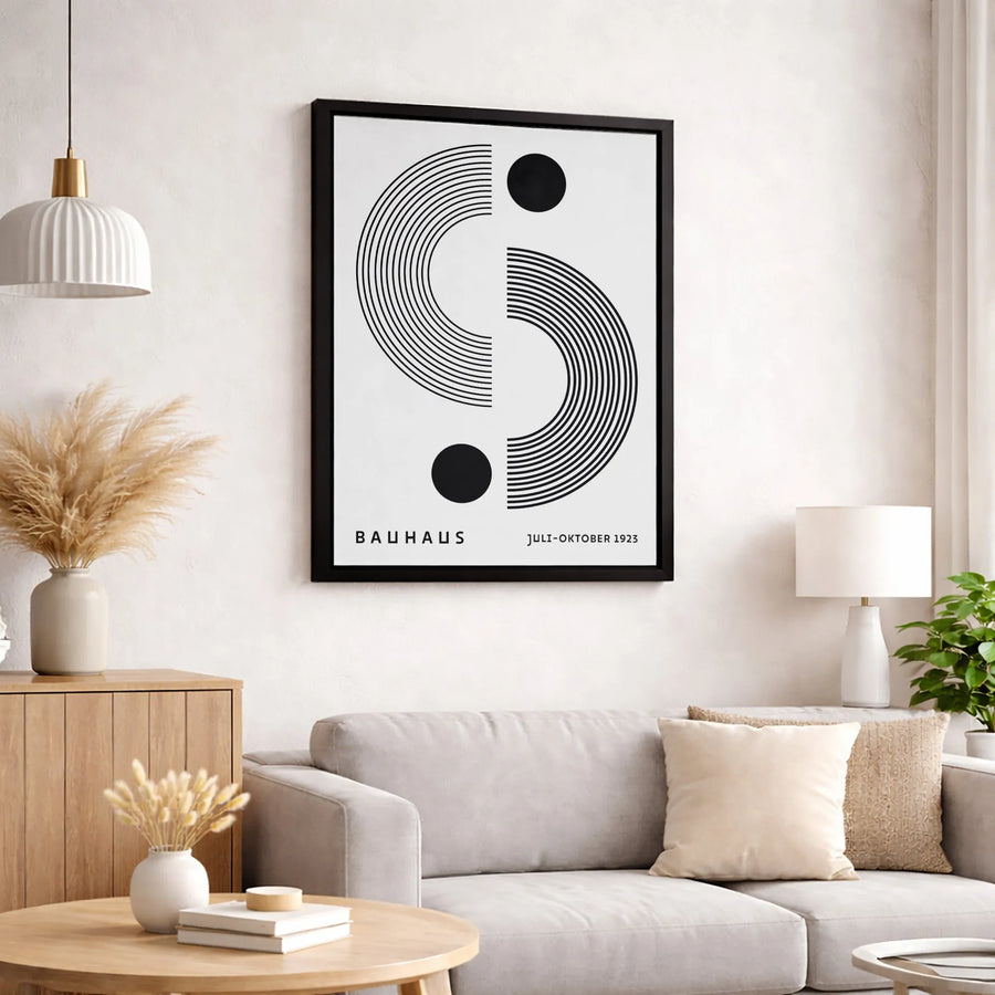 Bauhaus Exhibition Poster Canvas | 1923 Geometric Abstract Line Art | Premium Gallery-Wrapped Print | Minimalist Home & Office Decor Gift