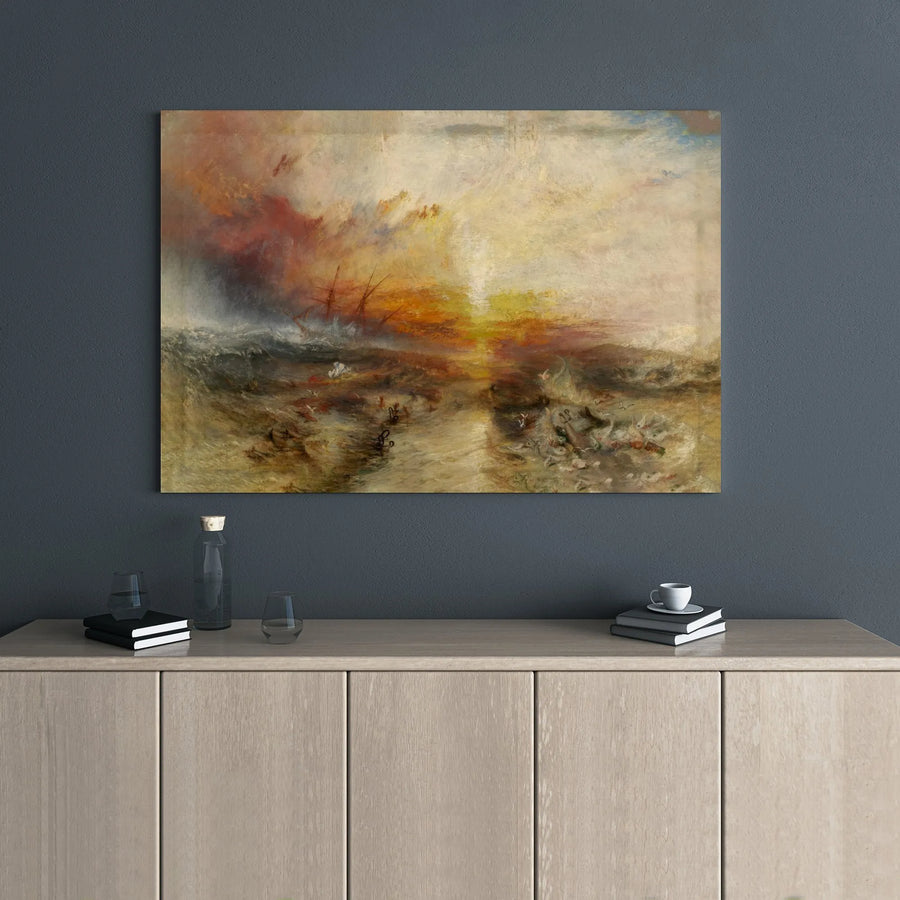 J.M.W. Turner The Slave Ship Canvas Art | Romanticism Seascape Wall Decor | Premium 1.25-Inch Gallery Wrap | Classic Fine Art Gift for Home