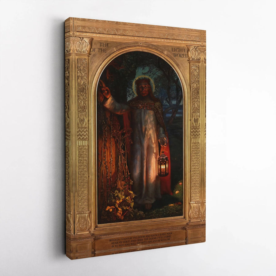 Light of the World Canvas Print | Jesus Knocking at the Door Art | Premium Gallery Wrap | Christian Home Decor Gift