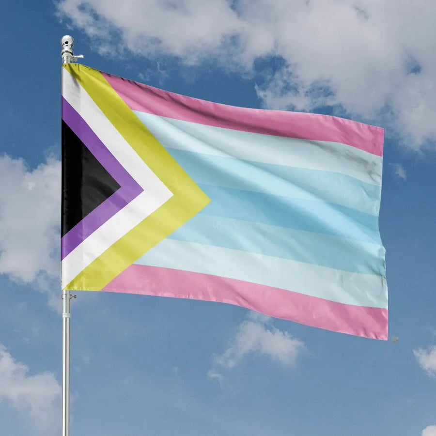 Transmasculine Nonbinary Pride Flag | Double Sided LGBT Pride Banner | Premium Weather-Resistant Polyester | Outdoor Decor Gift for Home & Yard