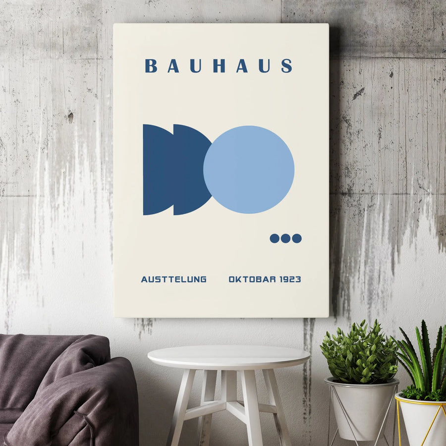 Bauhaus Exhibition Canvas Print | Vintage 1923 Poster Reproduction | Premium Gallery Wall Art | Modern Minimalist Home Decor Gift