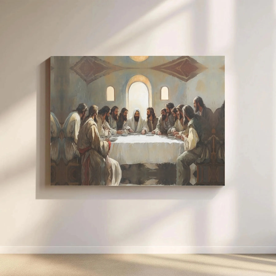 The Last Supper Canvas Print | Religious Jesus And Apostles Wall Art | Premium Fade-Resistant Gallery Wrap | Christian Home Decor Gift
